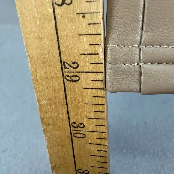 7 For All Mankind Pants Women's XS Tan Faux Leather Preppy Business Casual NWT - Picture 13 of 15